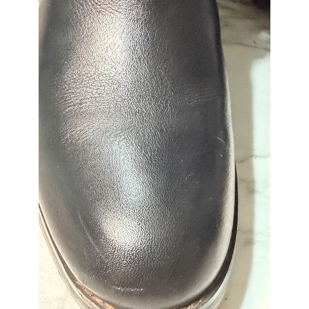 Coach Mabel Calf Leather Boots Womens 5.5 B Black Chain‎  A00193 W/BOX (2970)